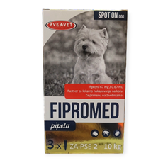 FIPROMED Ampula za pse antiparazitska (fipronil) 2-10kg 67mg/ 0,67ml