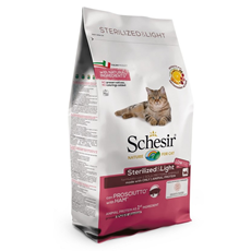 SCHESIR Dry Cat Sterilized&Light Ham 1.5kg