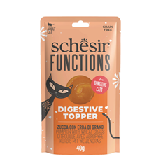 SCHESIR Cat Functions Digestive Topper Bundeva&pšenična trava u pireu 40g