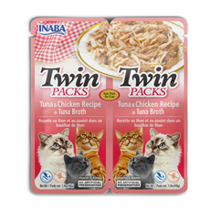 INABA Twin Packs Tuna & Chicken in Tuna Broth supa poslastica za mačke 2x40g