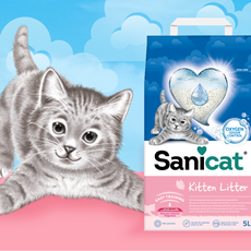 SANICAT Kitten upijajući posip sa mačiće 5L