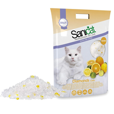 SANICAT Diamonds silikonski pesak  za mačke Citric 5L