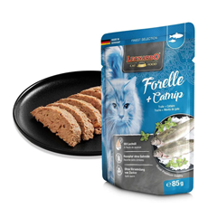 Leonardo Adult sosić za mačke Pastrmka&Mačja trava 85g – prirodna podrška vitalnosti