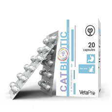VetaPro CatBiotic 20 kapsula za mačke – podrška varenju i crevnoj ravnoteži 🐱💚
