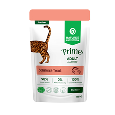 Nature’s Protection Prime Sterilised sosić za mačke Losos & Pastrmka 85g