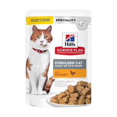 Hill's Science Plan Sterilised Chicken sosić za mačke 85g – kontrola težine i vitalnost