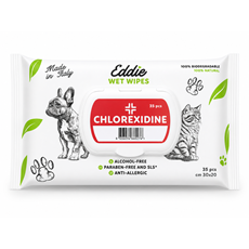 EDDIE Chlorhexidine vlažne maramice za pse i mačke 35kom, profesionalna higijena i zaštita kože