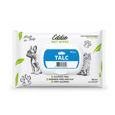 EDDIE Talc vlažne maramice za pse i mačke 35kom, nežna higijena i puderasta svežina