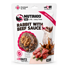 NUTRIGO Rabbit with Beef Sauce poslastica za pse L-XL 200g