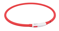 TRIXIE SVETLEĆA USB ogrlica za psa 70cm/ø10mm XS-XL crvena
