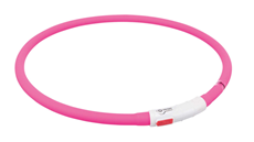 TRIXIE SVETLEĆA USB ogrlica za psa 70cm/ø10mm XS-XL pink