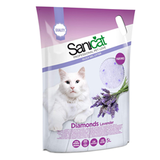 SANICAT Diamonds silikonski pesak za mačke Lavanda 5L