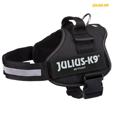 JULIUS-K9 Powerharness AM za pse L 66-85cm/50mm CRNI