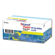 KRKA Enroxil®Flavour 50mg tableta za pse (enrofloksacin) 1 tableta