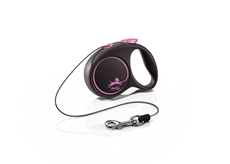 Flexi Black Design XS povodac Cord (uže) 3m pink