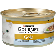 GOURMET GOLD Konzerva za mačke Riba&spanać u sosu 85g