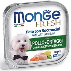 Monge Fresh Dog Pate pašteta sa piletinom/povrćem 100g