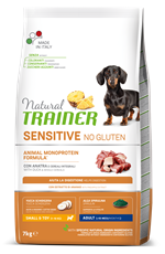 TRAINER Sensitive, bez glutena, sa pačetinom za odrasle pse malih rasa 7kg