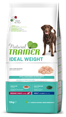 TRAINER Natural Ideal Weight sa piletinom za odrasle pse srednjih i velikih rasa 12kg