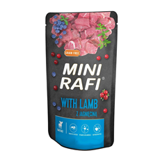 RAFI Mini adult grain free obrok za pse sa jagnjetinom u kesici 150g