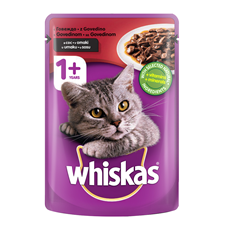 Whiskas sosić za mačke sa govedinom u sosu 100g
