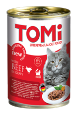 TOMI Adult konzerva za mačke sa govedinom u sosu 400g