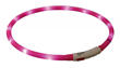 TRIXIE SVETLEĆA USB ogrlica za psa 70cm/ø10mm XS-XL pink